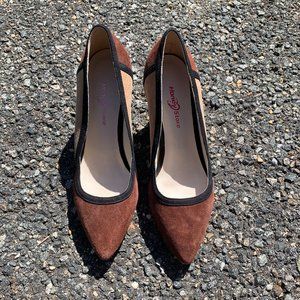 Donated Honey Store Brown and Beige Suede Heels - Approx 8 1/2 - 9
